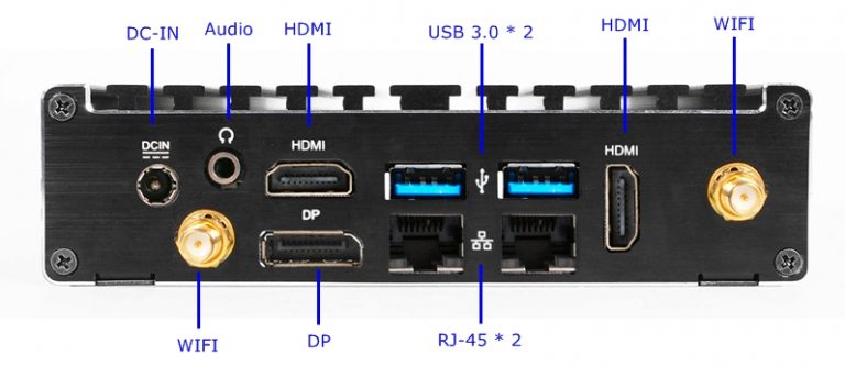 Jetway HBJC420U591R I/O Rear