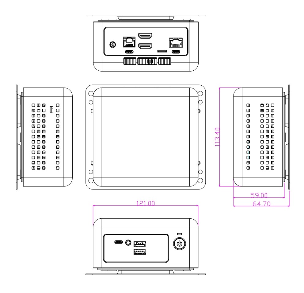 Jetway N11 - size