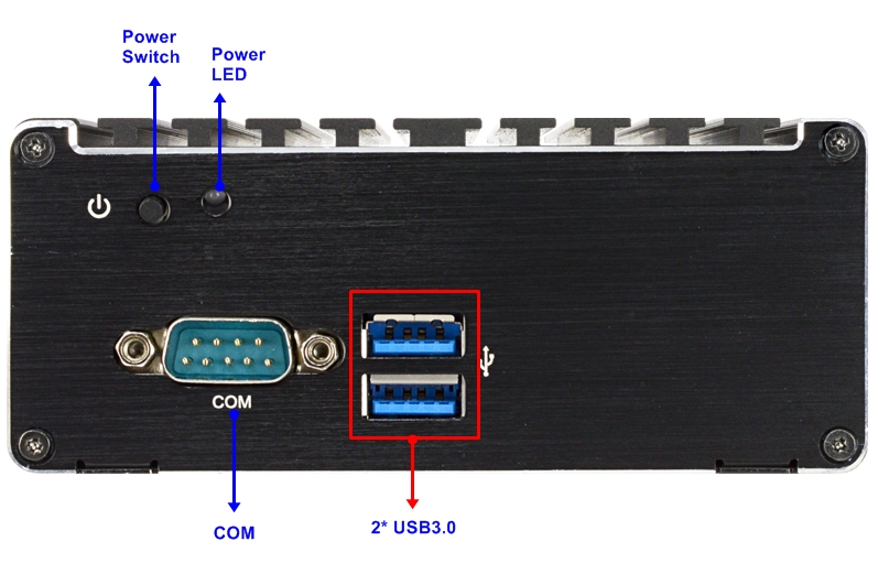 Jetway HBJC313U591R I/O Front