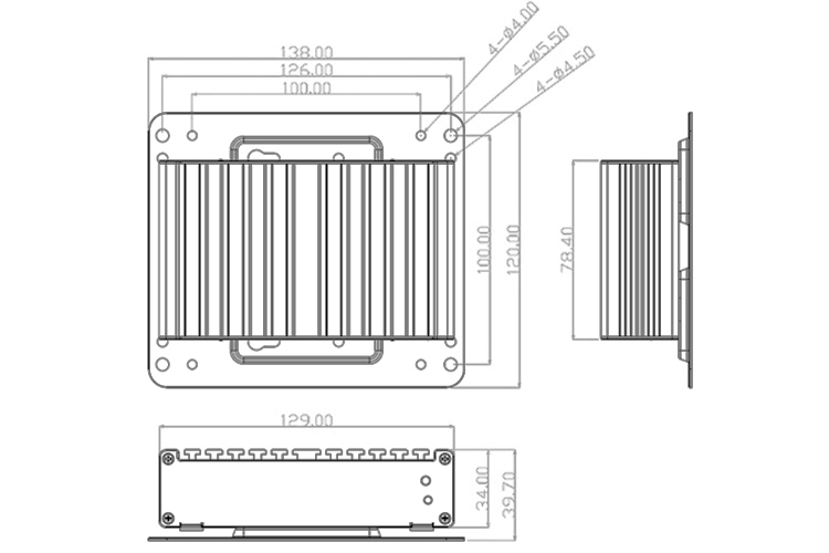 Jetway HBJC400P691 Dimensions
