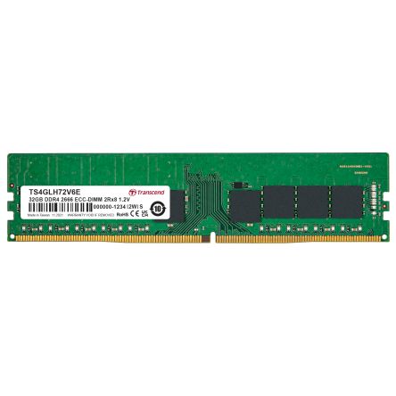 Transcend TS1GLH72V2B-I 8GB DDR4-3200 ECC U-DIMM ipari memória